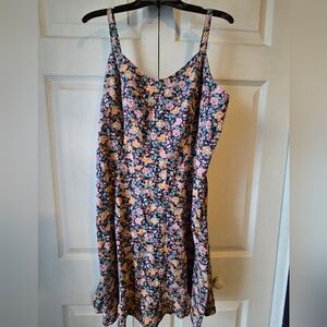 Old Navy Floral Midi Dress - Pink and Orange